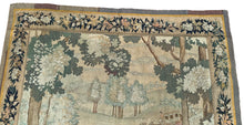 Load image into Gallery viewer, 5x9 Antique French Tapestry Signed Figural Tapestry Verdure 152cmx269cm c.1900
