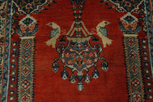 Load image into Gallery viewer, 3x4 Antique Traditional Oriental Rug HandmadeTapestry  Red C.1900
