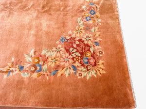 10x13 Antique Art Deco Rug Handmade Chinese Rug  1920 298cm x 386cm