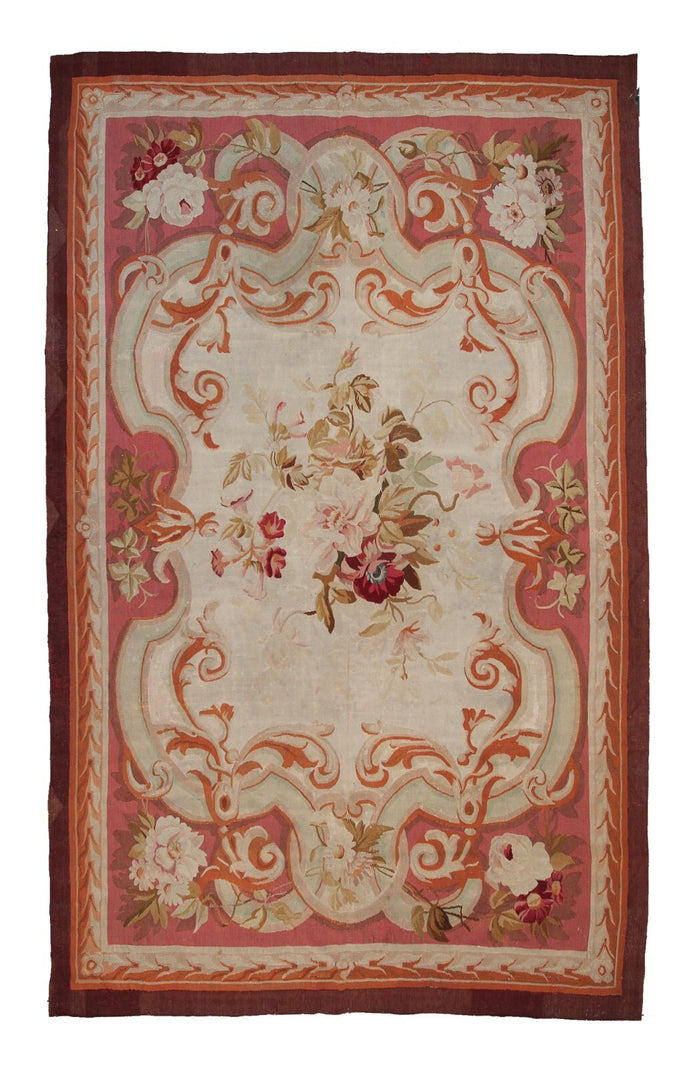 Fine Napoleon III Antique Aubusson Authentic French 6x9 165x275cm  C.1880 