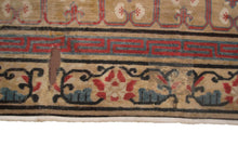Load image into Gallery viewer, 10x10 Rare Antique Peking Ninghshia Art Deco Rug Chinese Beige 285x305cm C.1860
