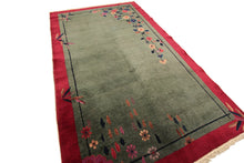 Load image into Gallery viewer, 4x6 Rare Tree of Life Antique Art Deco Rug Chinese Rug Antique Chinese Rug 1920
