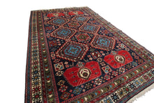 Load image into Gallery viewer, 5&#39;x7&#39; Rare Fine Antique Handmade Caucasian Rug Shirvan Rug Tribal Blue c.1920
