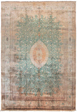Load image into Gallery viewer, 10x13 Signed Rare Fine Silk Handmade Rug Handmade Area Rug Quality Green 10x14
