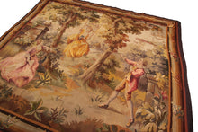 Load image into Gallery viewer, 6x7 Antique French Tapestry  Large Tapestry Antique Wool &amp; Silk 178x203cm c.1890
