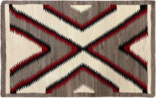 Load image into Gallery viewer, Vintage Navajo Rug Geometric Blanket Wool Rug 94cmx163cm Gray 3x5
