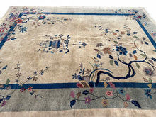 Load image into Gallery viewer,  9x12 Tree of Life Walter Nichols Antique Chinese Art Deco Rug 275x351cm c.1920
