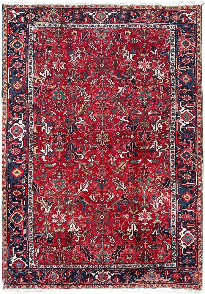 Antique Herriz Serrapi Rug High Quality Carpet 8x11 Red 252cmx346cm Circa 1930