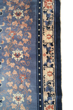 Load image into Gallery viewer, 4x6 Rare Antique Ninghshia Art Deco Rug Chinese Rug Peking Blue 130x185cm C.1900

