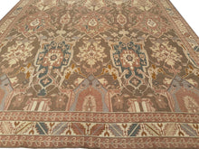 Load image into Gallery viewer,  11x13 Vintage French Art Deco Rug Flat Woven Art Nouveau Rug 346cm x 401cm
