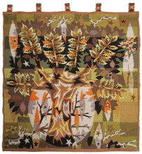 Load image into Gallery viewer, 4x4ft Vintage French Tapestry Handmade Tree Tapestry JC Bisery Artist Signed 
