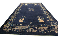 Load image into Gallery viewer,  13x18 Rare Antique Peking Chinese Art Deco Rug Museum Quality Blue c.1870  
