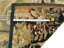 Load image into Gallery viewer, Antique Flemish Tapestry Verdure Bird Wool &amp; Silk 115cmx168cm Green 4x6 C.1880
