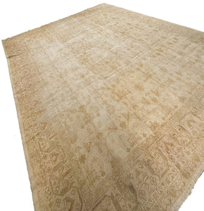 12x15 Auhtentic Antique Turkish Oushak Geometric  muted  366 x 442cm c.1880
