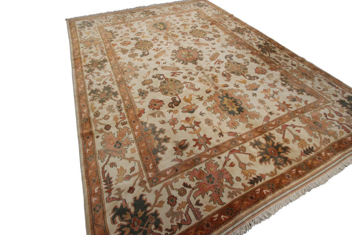 9x12 Amazing Vintage Authentic Turkish Oushak Rug Fine Rug Beige 264cmx351cm 