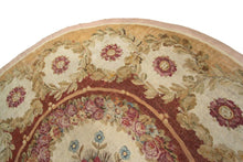 Load image into Gallery viewer, 10ft. Round Antique French Aubusson Directoire 10X10 Beige 290cmx292cm C.1790  
