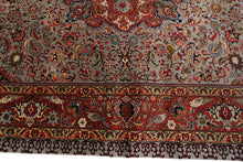 Load image into Gallery viewer, 7&#39;x9&#39; Rare Museum Quality Vintage Rug Fine  Wool &amp; Silk Area Rug Gray  C.1960
