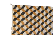 Load image into Gallery viewer, Antique Navajo Rug Flatwoven Geometric Optical Illusion Handwoven 2x3 Tapestry
