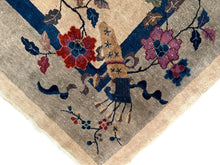 Load image into Gallery viewer,  9x12 Tree of Life Walter Nichols Antique Chinese Art Deco Rug 275x351cm c.1920
