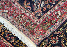 Load image into Gallery viewer, 4x6 Antique Traditional oriental Tree of Life Rug Authentic Rug 117cm x 170cm
