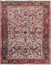 Load image into Gallery viewer, Antique Herriz Serrapi Rug Geometric 8x10 Handmade Rug 254cmx305cm c. 1920
