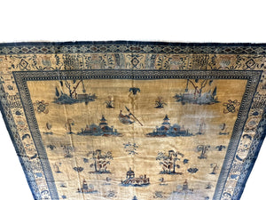 12x15 Rare Antique Chinese Rug Pre-1900 Chinese Symbols 361cm x 427cm