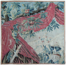 Load image into Gallery viewer,  5x5 18th Century Tapestry Antique Tapestry Flemish Tapestry Wool &amp; Silk Verdure
