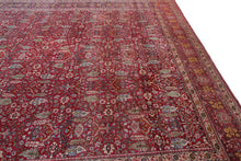 Load image into Gallery viewer, 9&#39;x16&#39; Fine Antique Rug Traditional Incredible Rare Leaf Area Rug Red c.1890
