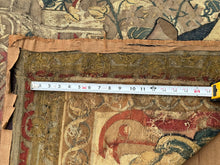 Load image into Gallery viewer, 3x4 Antique Flemish Tapestry Wool &amp; Silk Musical Art Nouveau  17th century 
