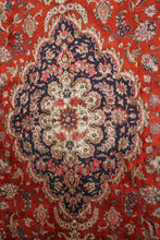 Load image into Gallery viewer, 7x10 Fine Silk Qumm Silk Ghhomm rug 100% Silk  foundation  Handmade Vintage Rug
