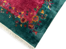 Load image into Gallery viewer,  9x12 Antique Art Deco Rug Chinese Nichols Rug Purple Natural Wear 259x353cm
