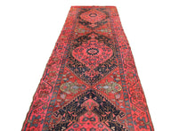 Load image into Gallery viewer, 4x13 Rare Vintage Serrapi Rug Senneh Runner Tribal 135cmx406cm Geometric Pink
