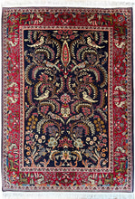 Load image into Gallery viewer, 4x6 Antique Traditional oriental Tree of Life Rug Authentic Rug 117cm x 170cm
