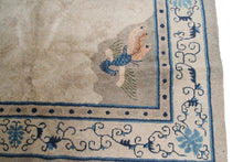 Load image into Gallery viewer, 6&#39;x9&#39; Antique Peking Chinese Art Deco Rug Rare Peacock Design Beige Circa 1900
