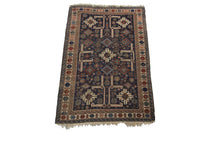 Load image into Gallery viewer, 4X6 Authentic Antique Caucasian Shirvan Rug Geometric  Blue 127cmX175cm C1890
