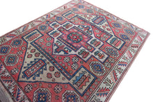 Load image into Gallery viewer,  5x6 Antique Turkish Bergama Rug Kazak Collectors Rug Pink 147cmx178cm C.1890
