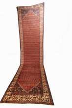 Load image into Gallery viewer, 4&#39;x15&#39; Handmade Runner Exceptional Antique Rug Fine Area Rug Paisley Rust C.1900
