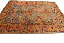 Load image into Gallery viewer, 5x7 Rare Antique Traditional Oriental Rug Ziegler Rug 135cmx198cm Blue C.1880
