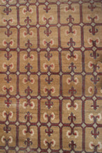 Load image into Gallery viewer, 10x10 Rare Antique Peking Ninghshia Art Deco Rug Chinese Beige 285x305cm C.1860
