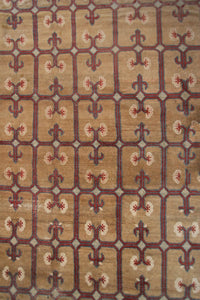 10x10 Rare Antique Peking Ninghshia Art Deco Rug Chinese Beige 285x305cm C.1860