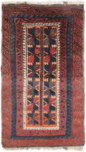 Load image into Gallery viewer,  2x3 Antique Tribal Rug Antique Rug Tribal Wool Foundation  C.1900
