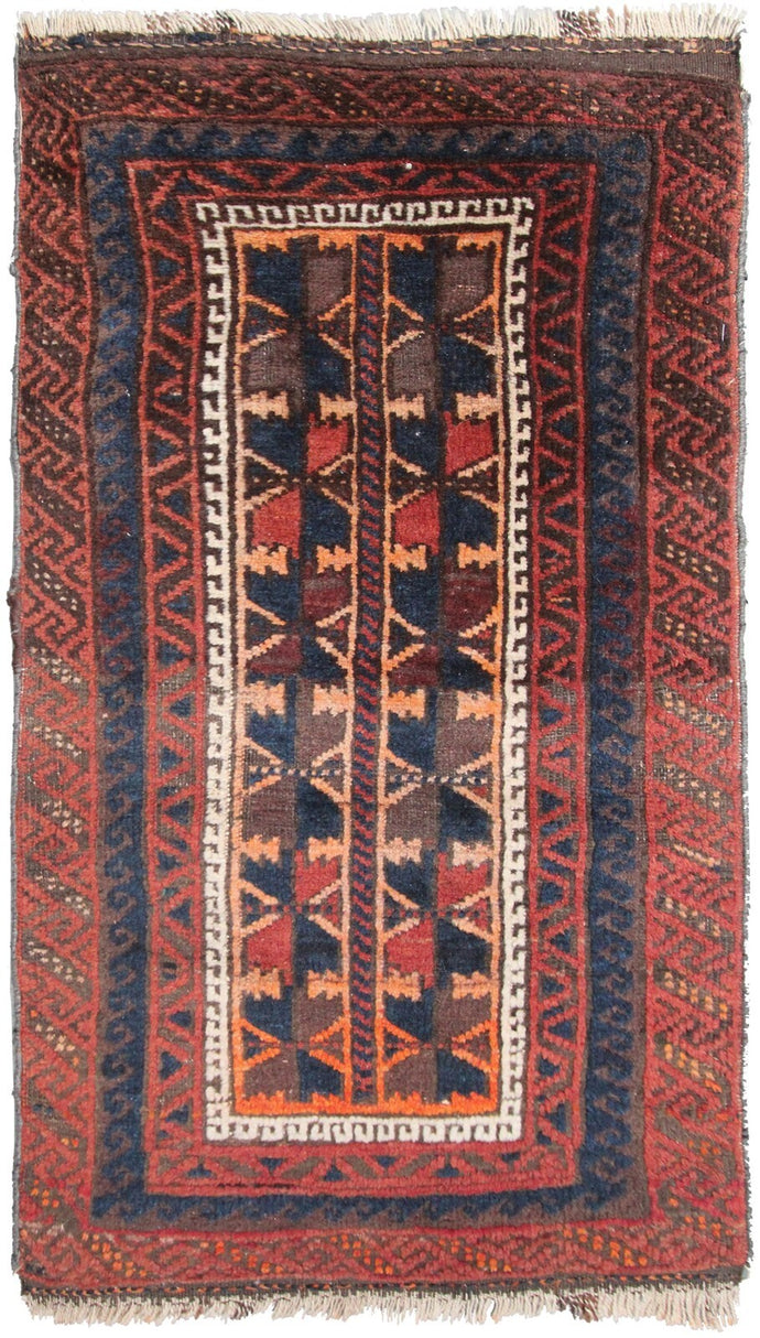  2x3 Antique Tribal Rug Antique Rug Tribal Wool Foundation  C.1900