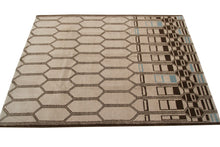 Load image into Gallery viewer, 6&#39;x9&#39; Amazing Tibetan Rug Rare Moroccan Geometric Design Handmade Beige Rug  
