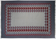 Load image into Gallery viewer, Vintage European Rug Hand Woven Geometric Tapestry 6x9 183cm x 275cm
