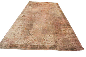 Antique Turkish Fine Rare ANGORA Oushak Rug Beige Rose 10x15 C.1870 300x452cm