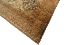 Load image into Gallery viewer, 7x10 Fine Rare Antique Traditional Rug Vase Lions Birds Beige 224cmx305cm C.1870
