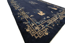 Load image into Gallery viewer,  13x18 Rare Antique Peking Chinese Art Deco Rug Museum Quality Blue c.1870  
