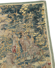 Load image into Gallery viewer, 4x6 Antique Flemish Tapestry Wool &amp; Silk Verdure Abstract 17th century
