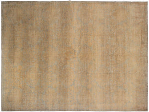 9x12 Vintage Turkish Oushak Beige Area Rug Distressed Neutral Handmade Oushak