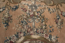 Load image into Gallery viewer,  5X8 Antique French Tapestry Fine Wool &amp; Silk Beige C.1870 158cm x249cm 

